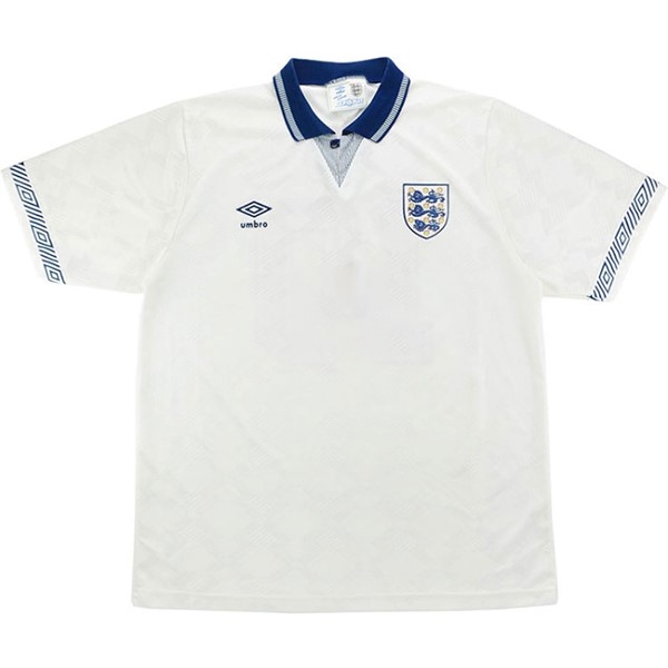 Heimtrikot Thailand England Retro 1990 Weiß Günstige Fußballtrikots